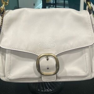 Coach Ivory Leather Shoulder Bag